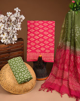 Premium Sanganeri Printed Cotton Suit With Kota Doria Dupatta